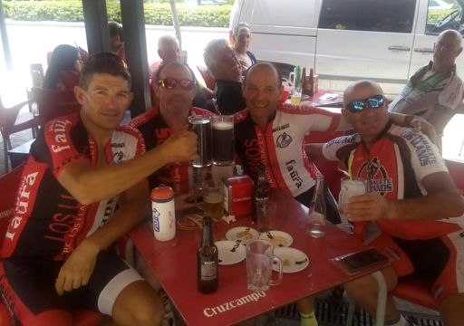 Recuperando líquido después de la vuelta!