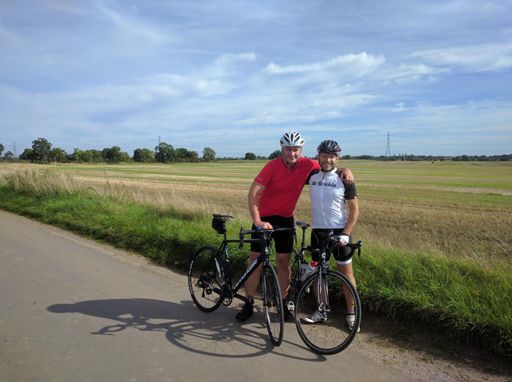 Jon and Col in flat as a pancake Nottinghamshire