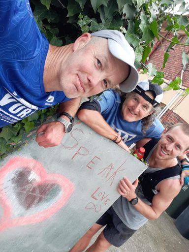 With two legends day 1, Mick joining for 15km South America loop. Tom The 63km Americas 🙌