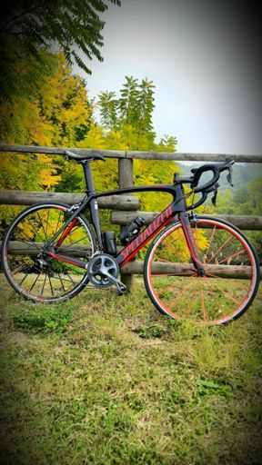 Bici usata oggi con sella nera ex Cannondale.