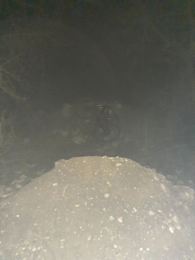 20 feet or so, that's my bike on the back of the landing way back there.