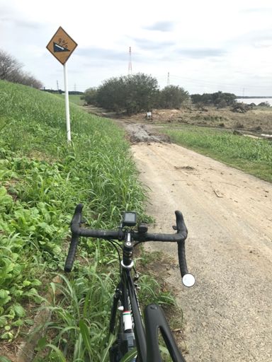 利根川の河川敷はドロドロ…走行不能😓💦