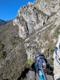 Via ferrata de la Brigue avec mon neveu
