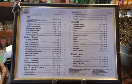 Fregata restaurant bar in Saska Kępa, Praga-South, Warsaw has been in operation since 1960. It only serves Polish cuisine, which is a rarity nowadays. Here, the main menu.