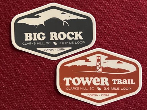 Stickers for doing trail maintenance.