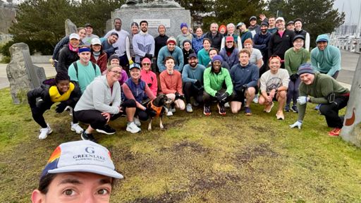 by Leif Erikson statue, pic by George 