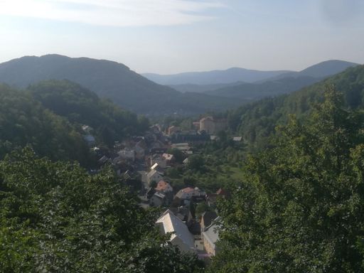 View to Beskydy Mountains from Štramberská trúba.
