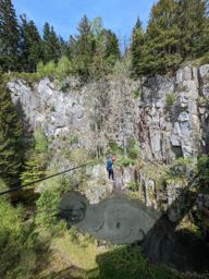 Accro’sphère Gérardmer avec mon neveu.