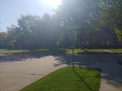 Wiouwash (sidewalk) turn onto Arboretum