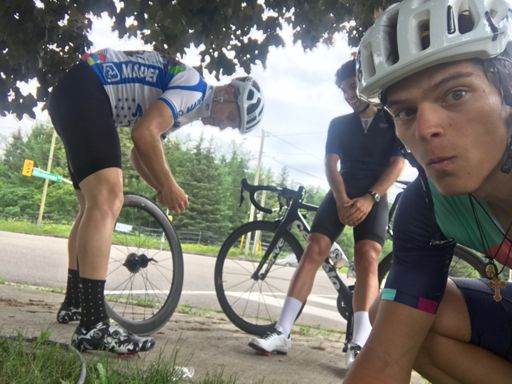 This is how helpful I am when you get a flat