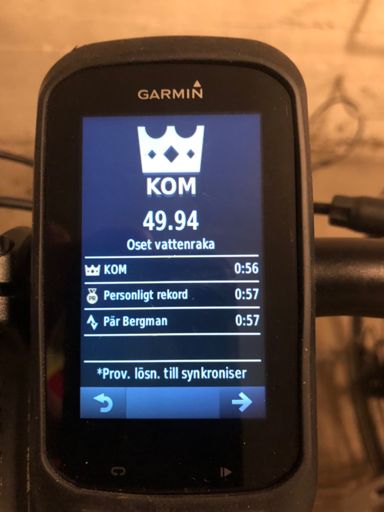 Idag var det Pär jag racade mot. Gick bättre än mot Miche. :)