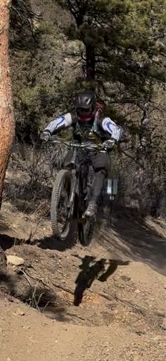 Gap jump on Drop shaft. Mine shaft opening about 6-8 feet wide roughly. 