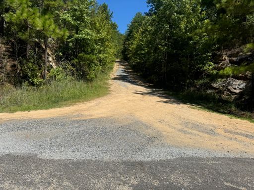 The start of the skyway traverse at the top of Bull Gap. When Brent first started the Skyway Epic there was a lot more pavement on this short stretch here at the bottom. It's almost completely gone now.