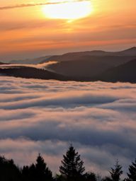 Coucher de soleil au Donon