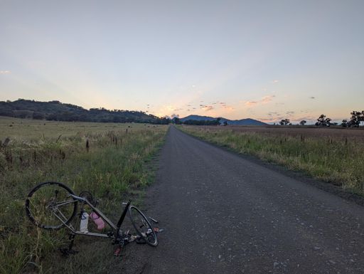 2nd pinch flat of the day, where the pump failed after patching the tube.