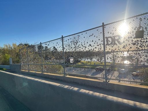 Bonus miles due to failed impromptu "let's explore" navigation leaving me on wrong side of river. At least I got to ride across the dam which appears to be copying the Rome "love" bridge. I don't know which started first?