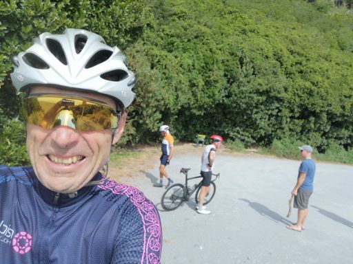 Chatting to locals at Okarito beach.