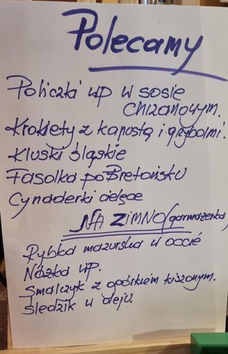 "We recommend" menu.