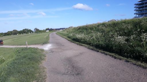 Don't take this left (it cuts the corner)