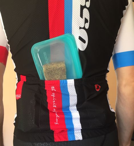 Trying to reduce my plastic waste with this Stasherbag for mid-ride snacks.