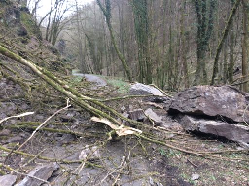 Felssturz im Brochenbachtal