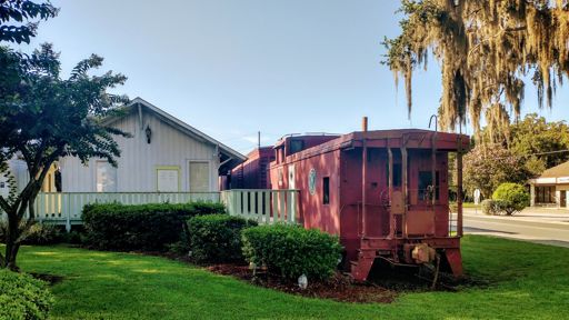 Old Lady Lake RR depot - repurposed for the historical society.