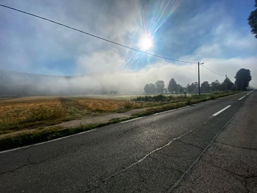 Mist op een hoog plateau