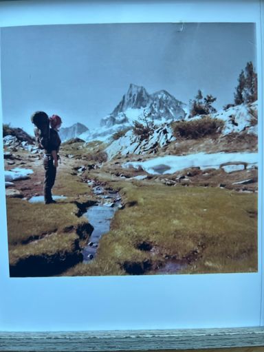 My mom on the John Muir Trail in the Sierras in the early 1960’s
