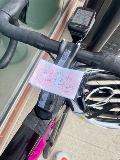 Someone left this on my stem when I was in the gas station. Thanks whoever you are!