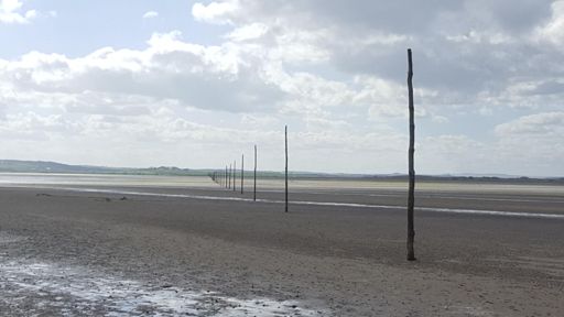 From Lindisfarne towards the mainland at Beal