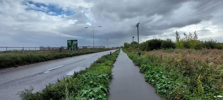 Lovely cycleway towards the Tolbury ferry terminals