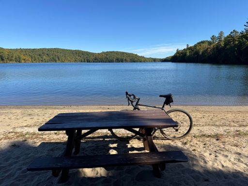 Beach on Lac Phillipe off of trail 50
