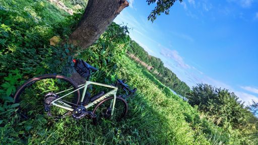 かろうじて渡良瀬川が見えます