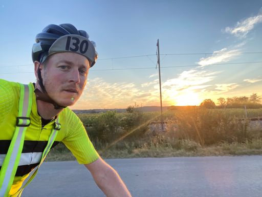 Finally the sun is going down and the temperature with it