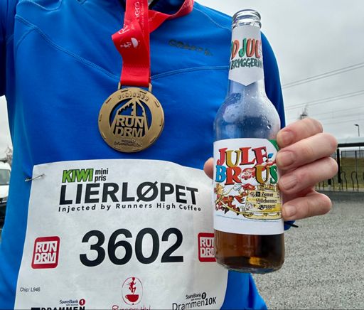 Julebrus ble delt ut ved målgang! 👍😊