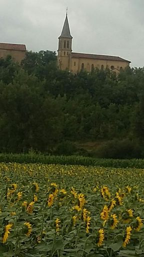 St Arroman church on the hill.