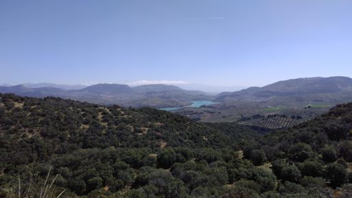 Snowy Sierra Nevada in the background