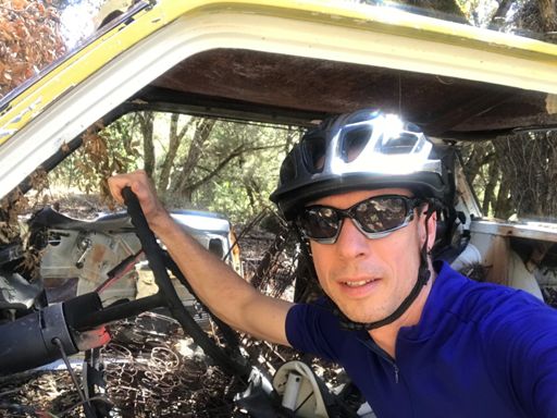 Quick break for a selfie at the Taxi Cab.