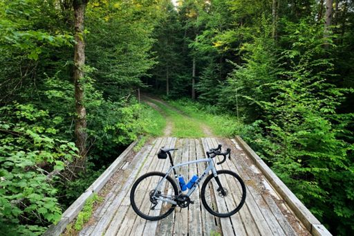 Bike on a bridge - Wagon Wheel Rd.