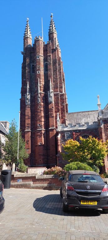 Parish and Priory Church of St Mary. It was open but I was already an hour behind schedule. https://en.wikipedia.org/wiki/St_Mary%27s_Church,_Totnes