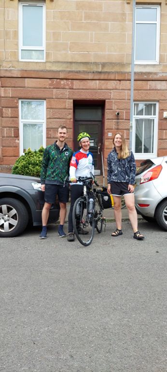 Ralph with Vaiva and Stephen, our heavenly Warmshowers' hosts
