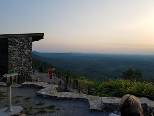 Sunset sky looking far into the distance at the Skyway, Alabama's most prominent geological feature.