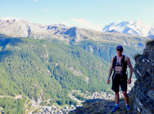 Self-portrait in front of Breithorn
