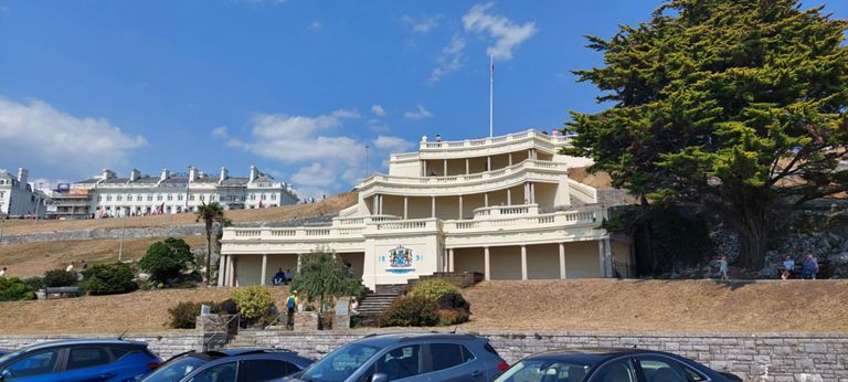 Plymouth Hoe's Belvedere also known as the Belvedere Wedding Cake.   Plymouth Hoe: https://en.wikipedia.org/wiki/Plymouth_Hoe.   Belvedere Wedding Cake: https://www.plymouthherald.co.uk/news/history/glorious-past-life-plymouths-famous-5022020