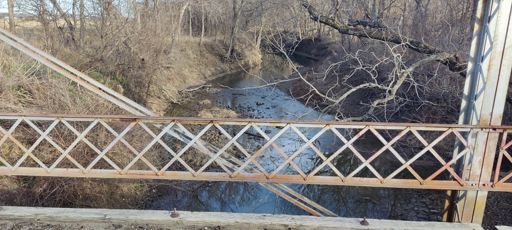 View from the scary, wobbly, rickety old bridge.
