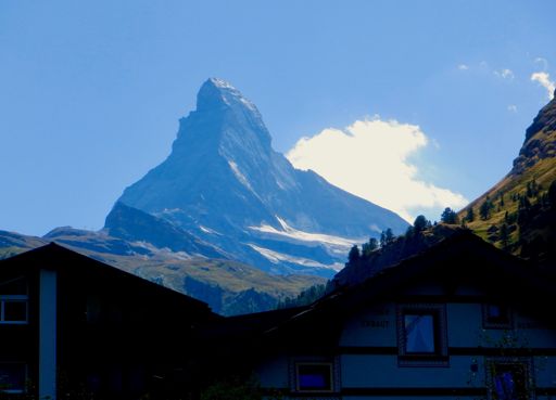 View of the Matterhorn from the hotel room balcony