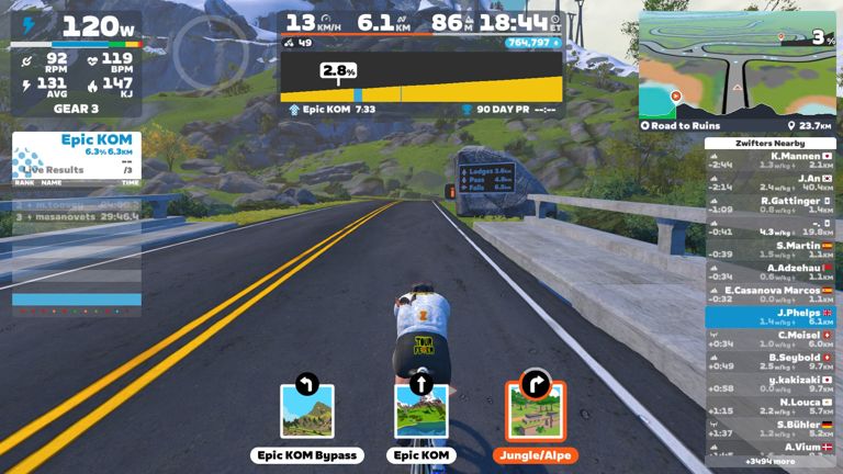 Zwift - Road to Ruins in Watopia - Ride 2
