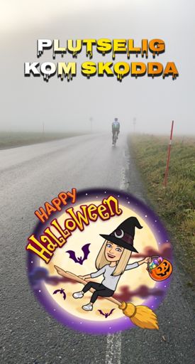 Heldigvis ikke langt hjemmeifra da skodda kom.