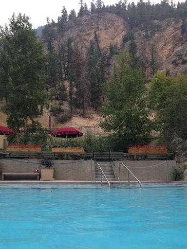 The 'hot' (39C) springs pool