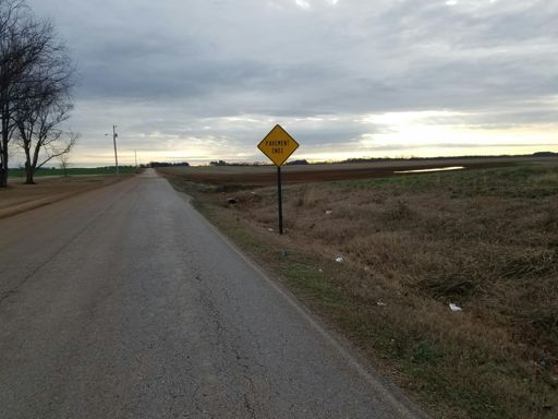 Pavement ends.